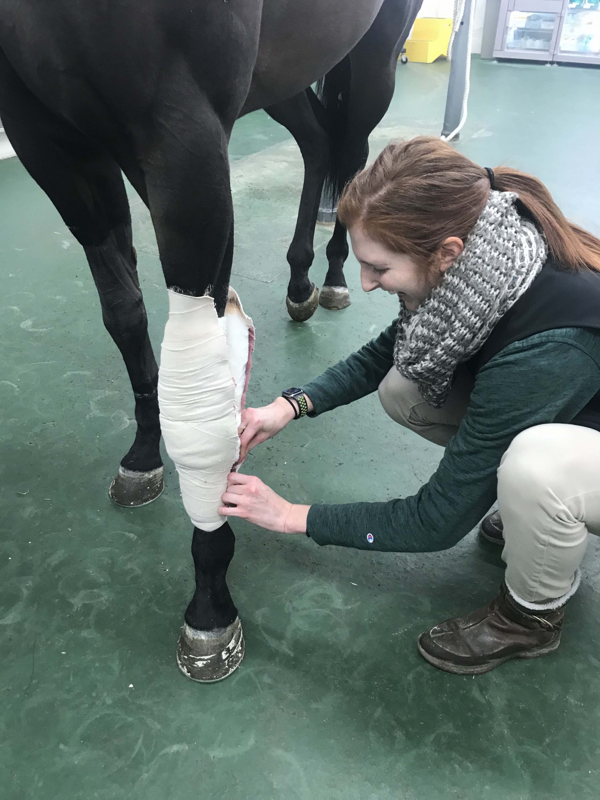 El Jake O surgery bandage change